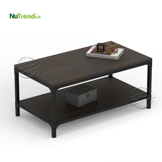 modern mdf wooden square farmhouse coffee table Furniture Supplier in China