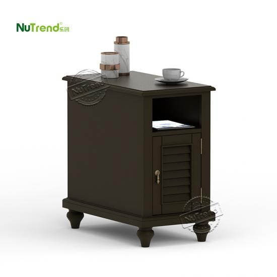 wholesale  thin narrow hallway black side accent table cabinets factory