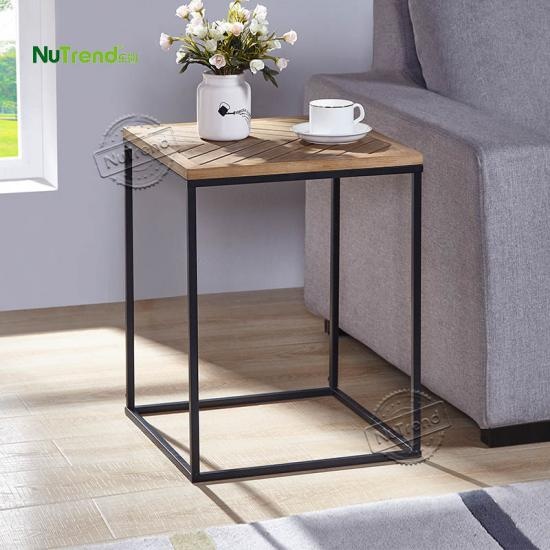 оптовый современный твердый деревянный верхний металлический каркас софа боковой столик для гостиной поставщик мебели фарфора